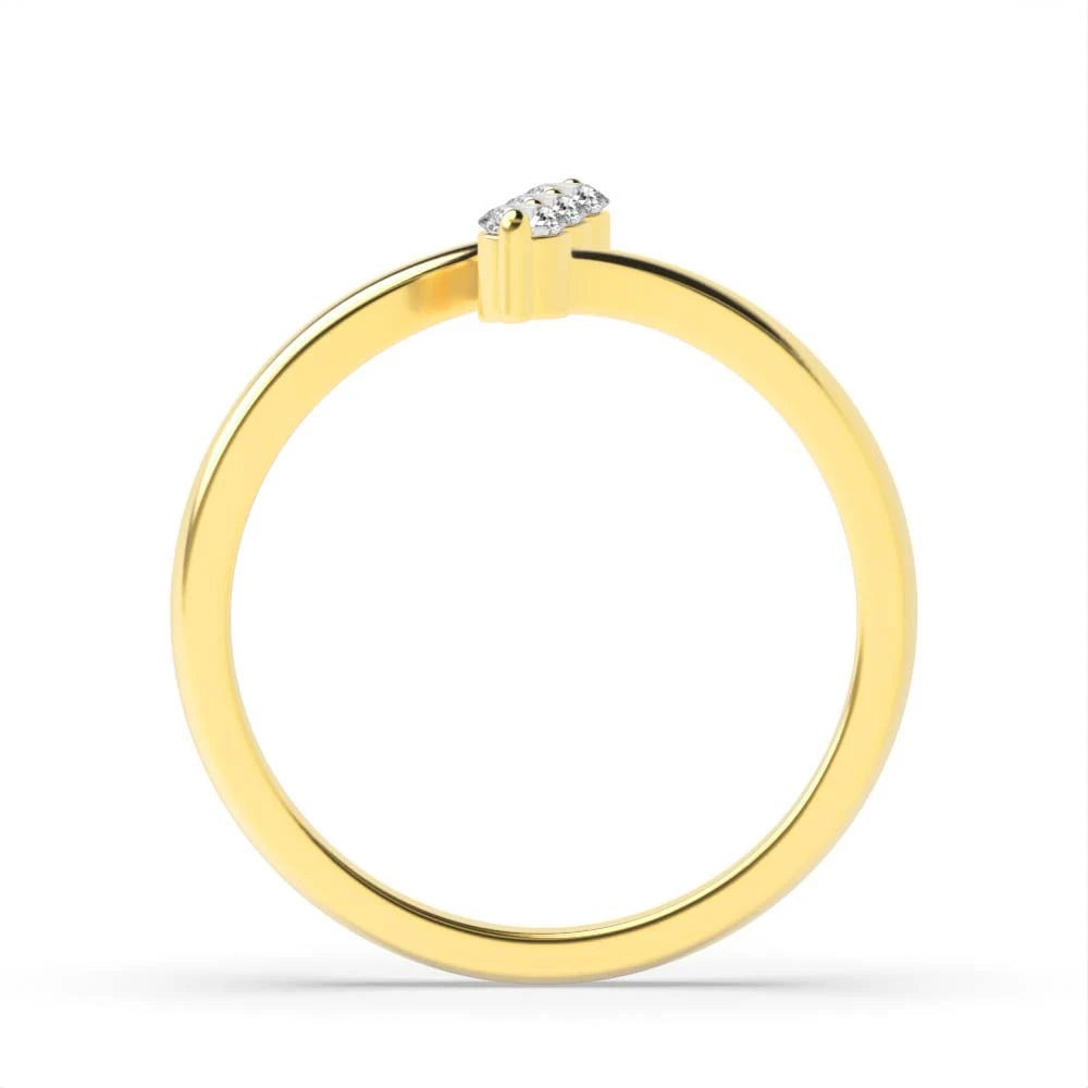 Marina 4 Prong Round 0.15ct Lab Grown Diamond Vertical Line Three Stone Engagement Ring