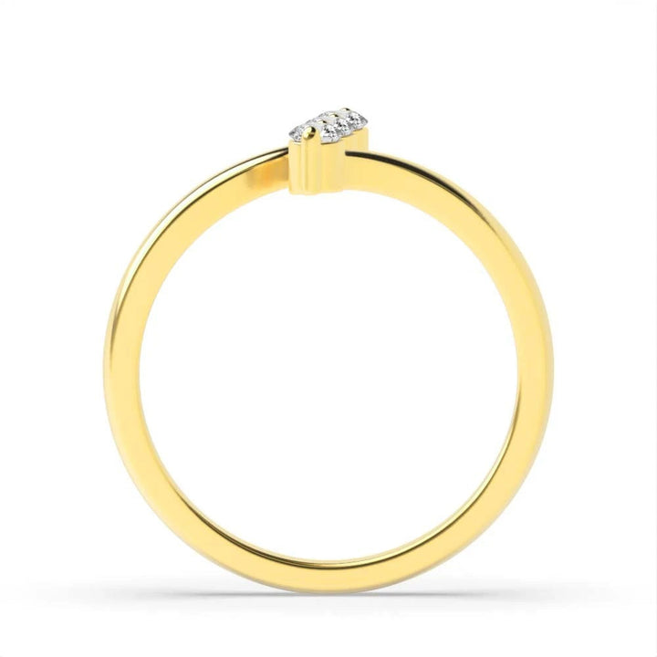 Marina 4 Prong Round 0.15ct Lab Grown Diamond Vertical Line Three Stone Engagement Ring