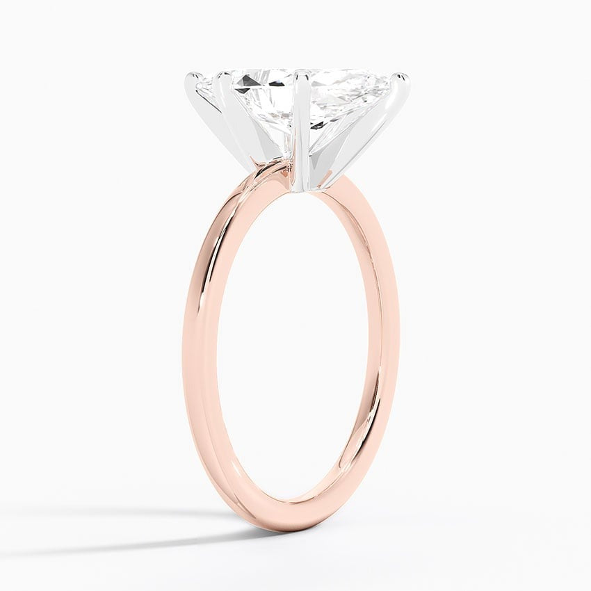 Tranquil Marquise Six-Prong Moissanite Engagement Ring Rose Gold