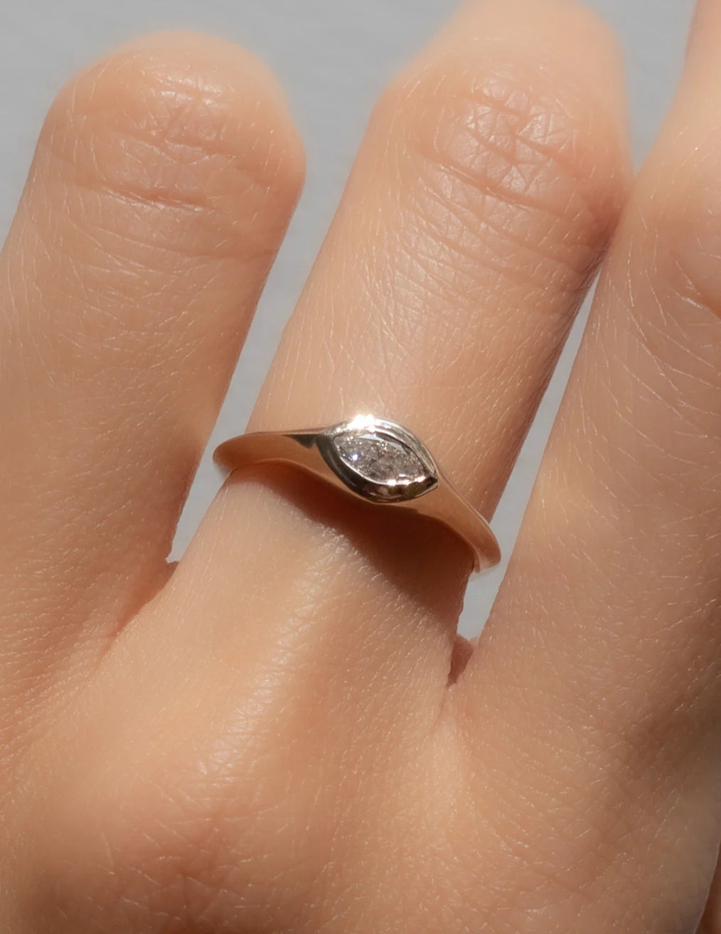 Marquise Moissanite Nature-Inspired Engagement Ring