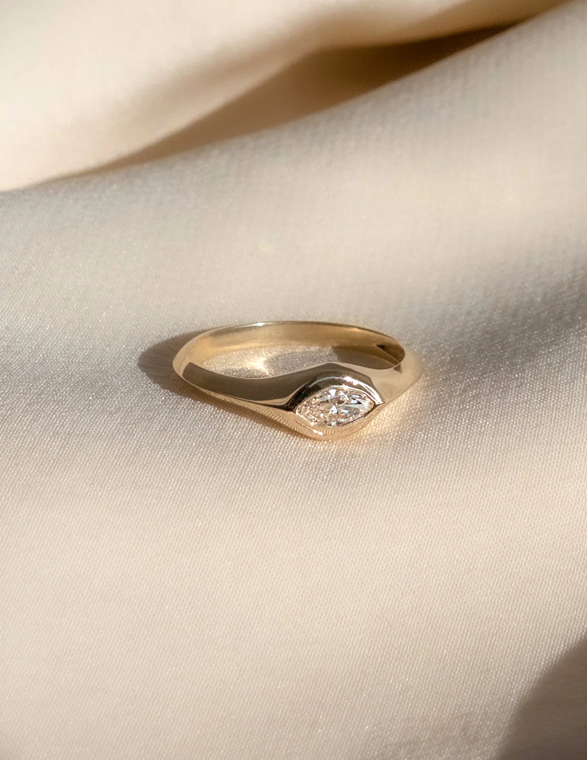 Marquise Moissanite Nature-Inspired Engagement Ring