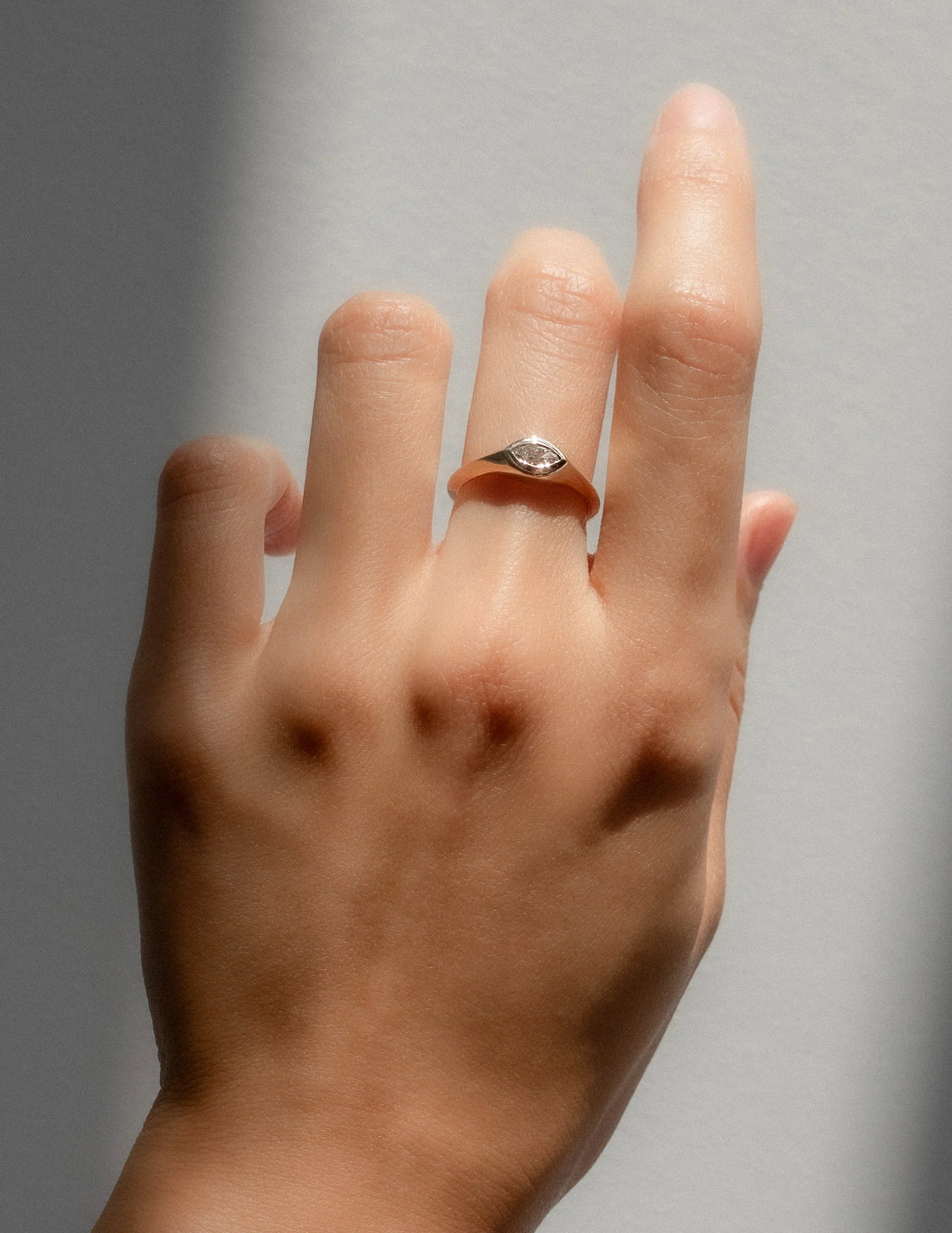 Marquise Moissanite Nature-Inspired Engagement Ring