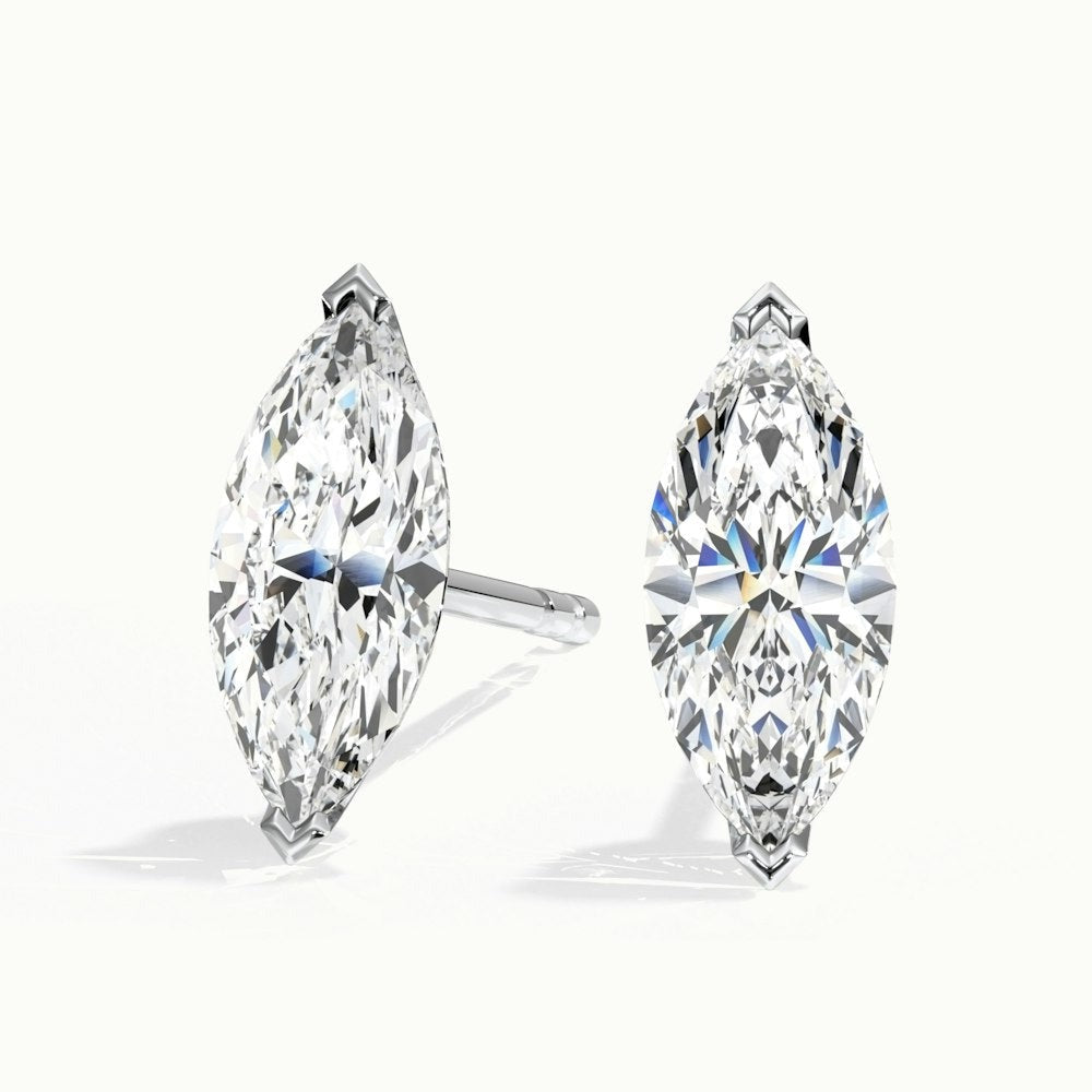 Marquise Moissanite Earrings