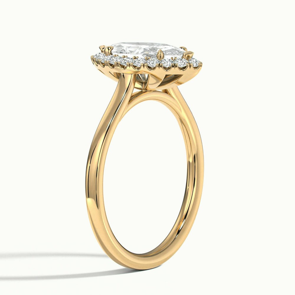 Marquise Oberon Moissanite Engagement Ring