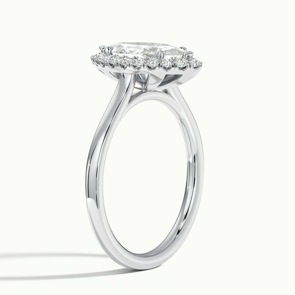 Marquise Oberon Moissanite Engagement Ring