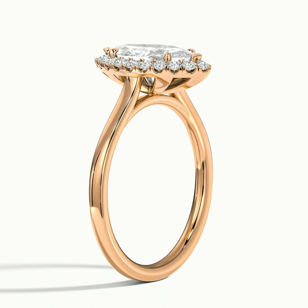 Marquise Oberon Moissanite Engagement Ring