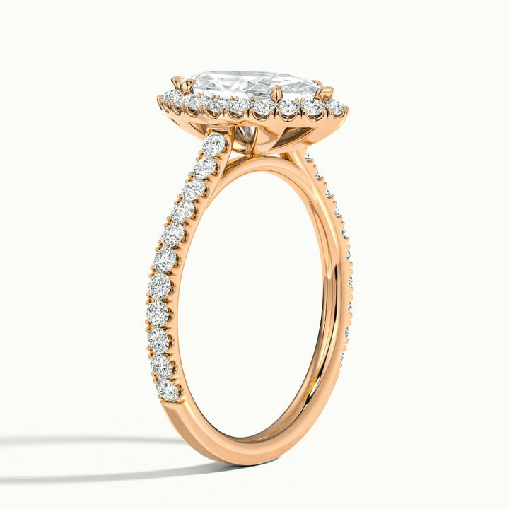 Marquise Oberon Scallop Moissanite Engagement Ring