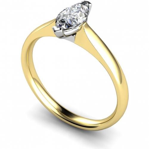 Marquise Solitaire Lab Grown Diamond Ring Yellow ring
