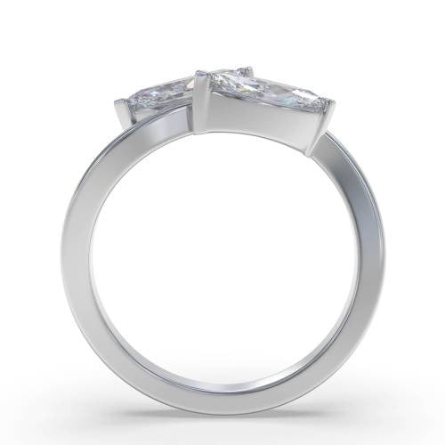 Marquise Two Stone Lab Grown Diamond Rings 