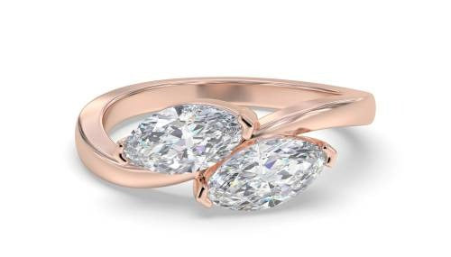 Marquise Two Stone Lab Grown Diamond Rings 