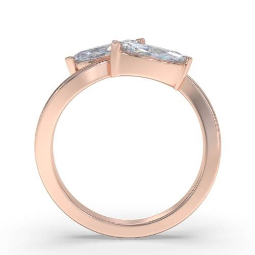 Marquise Two Stone Lab Grown Diamond Rings 