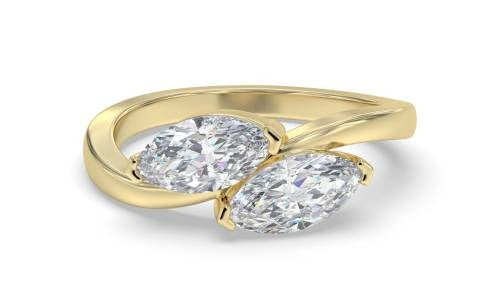 Marquise Two Stone Lab Grown Diamond Rings 