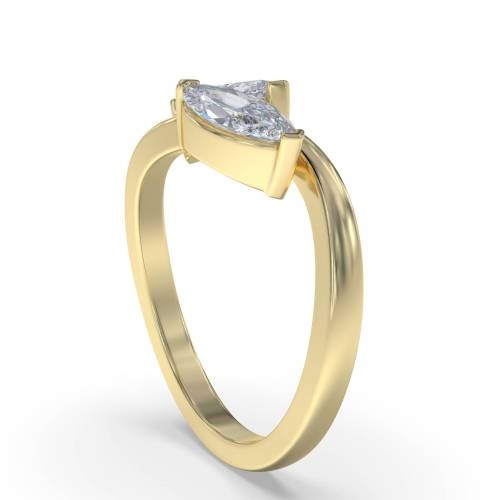 Marquise Two Stone Lab Grown Diamond Rings 