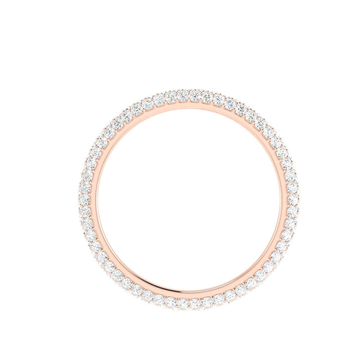 Micro Pavé Moissanite Wedding Band  Rose Gold