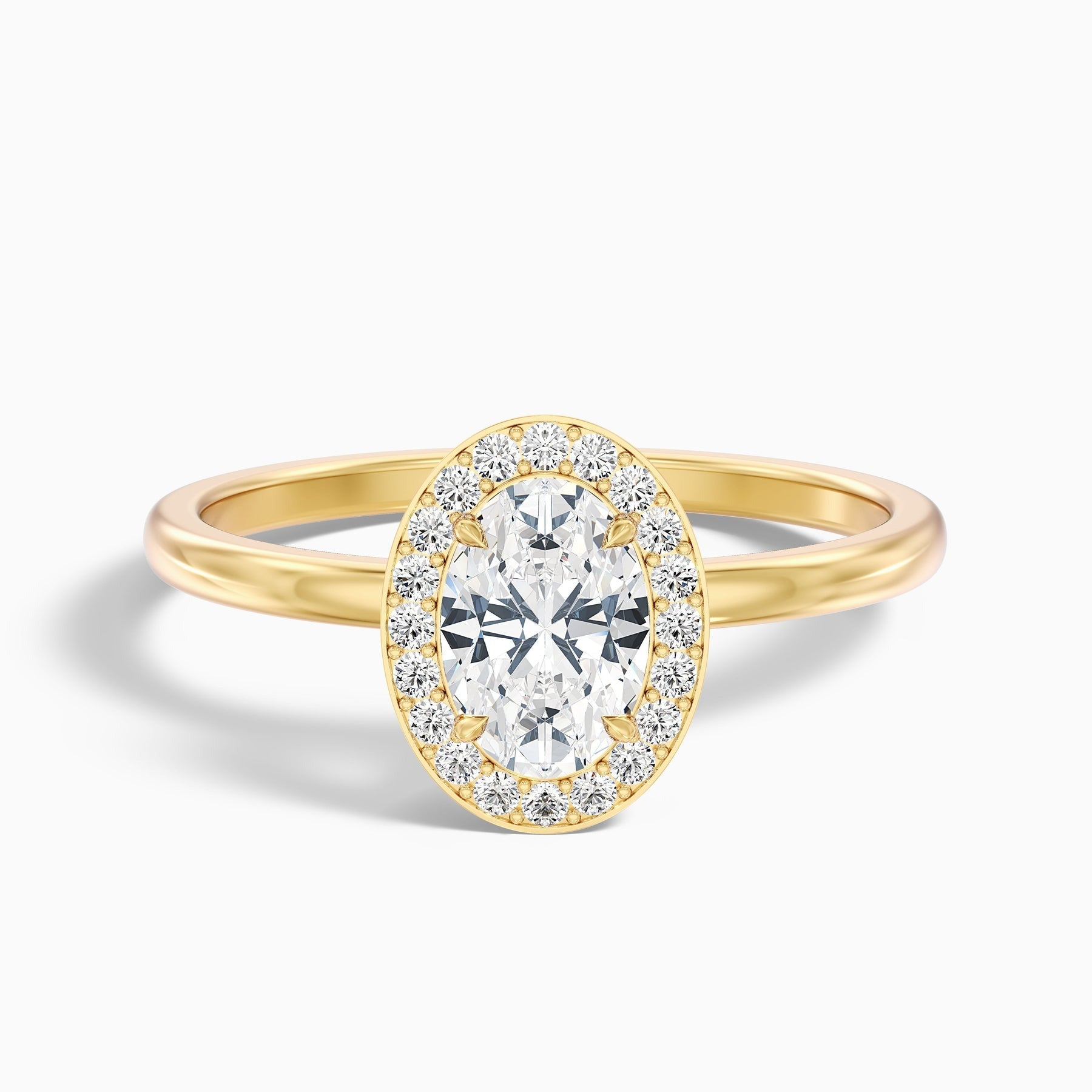 Midnight 1 Carat Oval Halo Lab Grown Diamond Ring