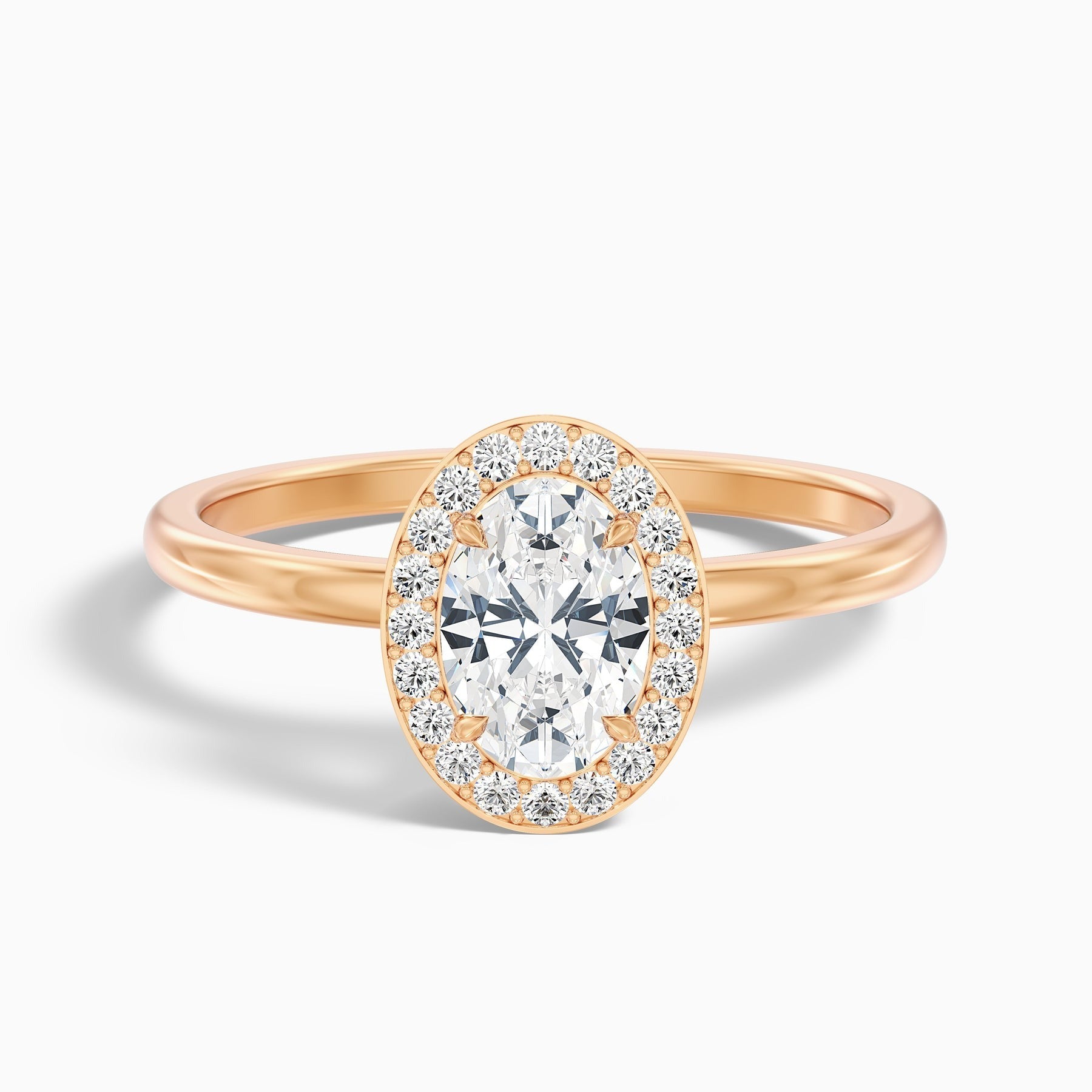 Midnight 1 Carat Oval Halo Lab Grown Diamond Ring