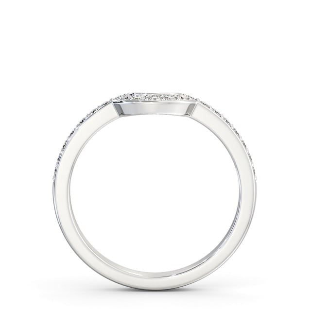 Mila Half Eternity Round Lab Diamond Half Moon Design Ring