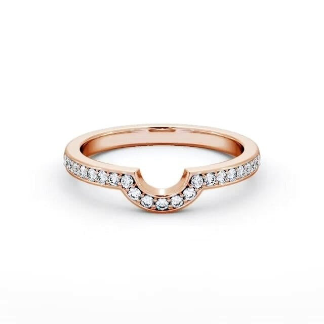 Mila Half Eternity Round Lab Diamond Half Moon Design Ring