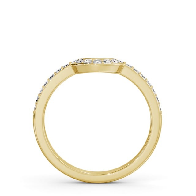 Mila Half Eternity Round Lab Diamond Half Moon Design Ring