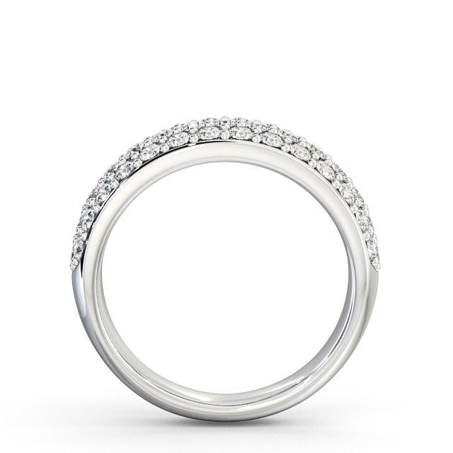 Mila Pave Half Eternity Moissanite 0.90ct Cluster Style Ring