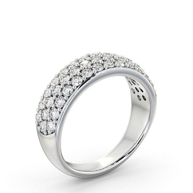 Mila Pave Half Eternity Moissanite 0.90ct Cluster Style Ring