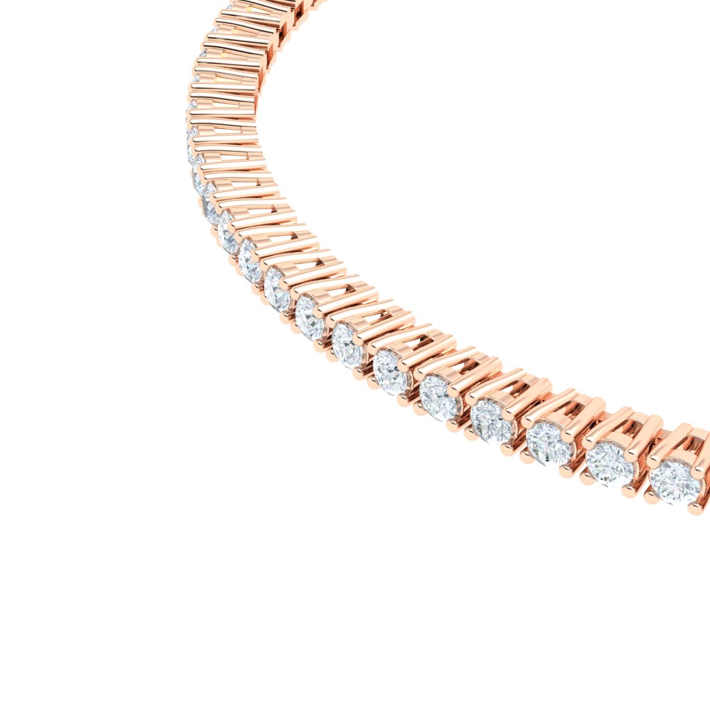 Mini Tennis Moissanite Bracelet  Rose Gold