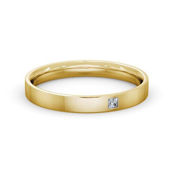 Mira Princess Single Lab Diamond Flat Court Wedding Ring
