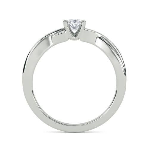 Modern Intertwined Oval Lab Grown Diamond Engagement Ring