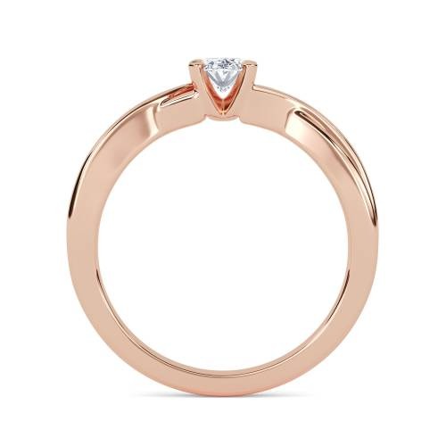 Modern Intertwined Oval Lab Grown Diamond Engagement Ring