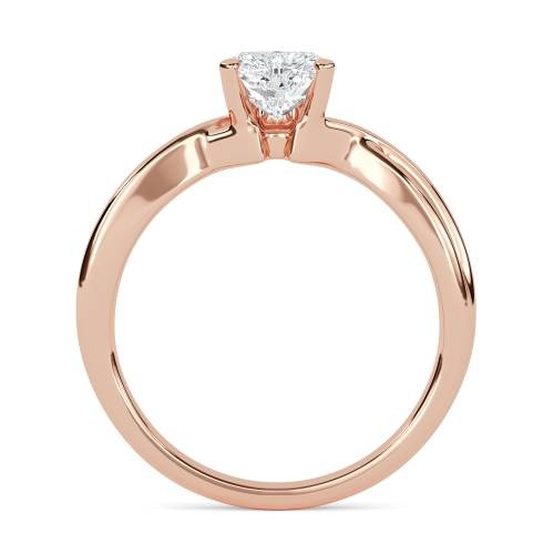 Modern Intertwined Heart Lab Grown Diamond Ring