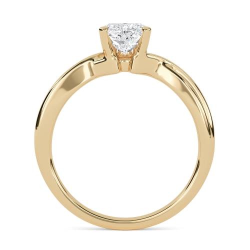 Modern Intertwined Heart Lab Grown Diamond Ring