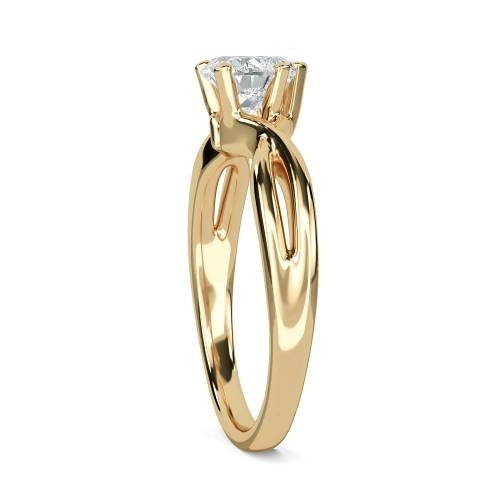 Modern Intertwined Heart Lab Grown Diamond Ring