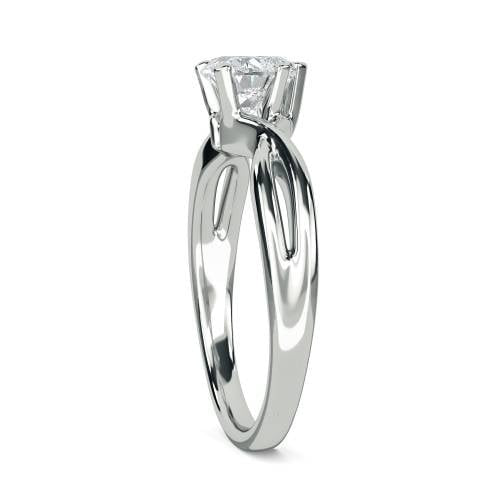 Modern Intertwined Heart Lab Grown Diamond Ring