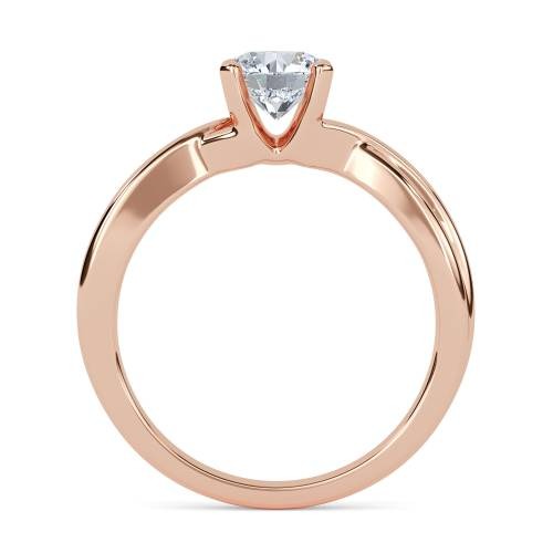 Modern Intertwined Round Lab Grown Diamond Ring