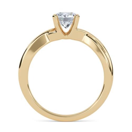 Modern Intertwined Round Lab Grown Diamond Ring