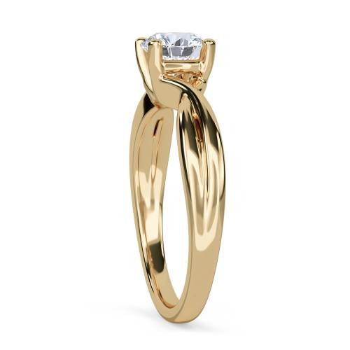 Modern Intertwined Round Lab Grown Diamond Ring