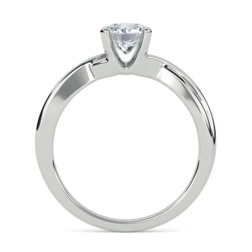 Modern Intertwined Round Lab Grown Diamond Ring