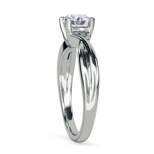 Modern Intertwined Round Lab Grown Diamond Ring