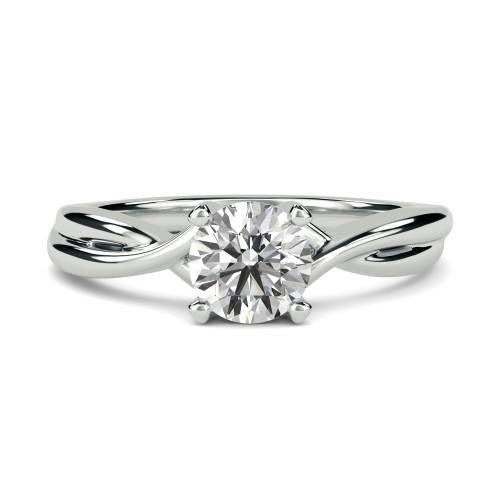 Modern Intertwined Round Lab Grown Diamond Ring