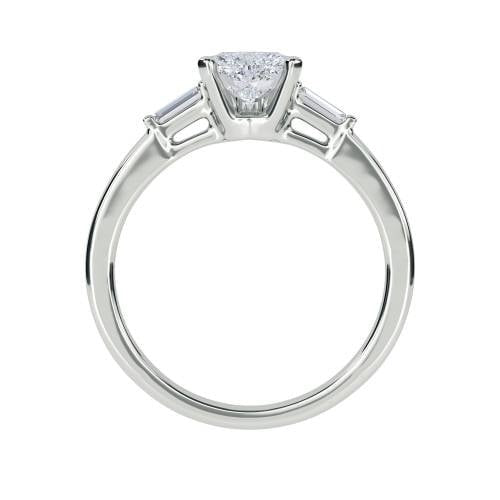 Modern Heart & Baguette Lab Grown Diamond Trilogy Ring