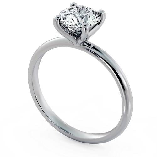 Modern Round Cut Solitaire Lab Grown Diamond Ring