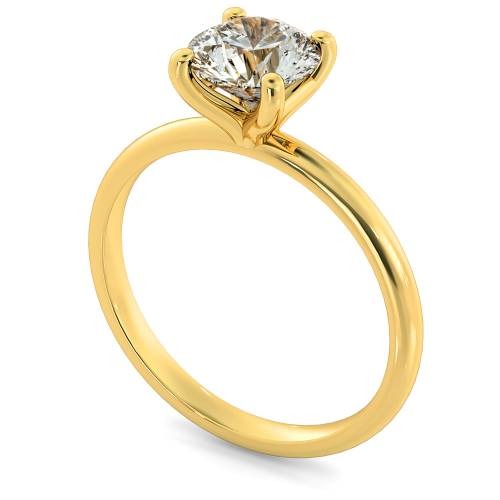 Modern Round Cut Solitaire Lab Grown Diamond Ring