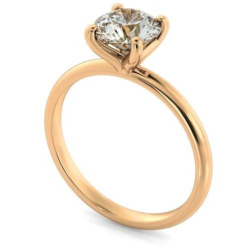 Modern Round Cut Solitaire Lab Grown Diamond Ring
