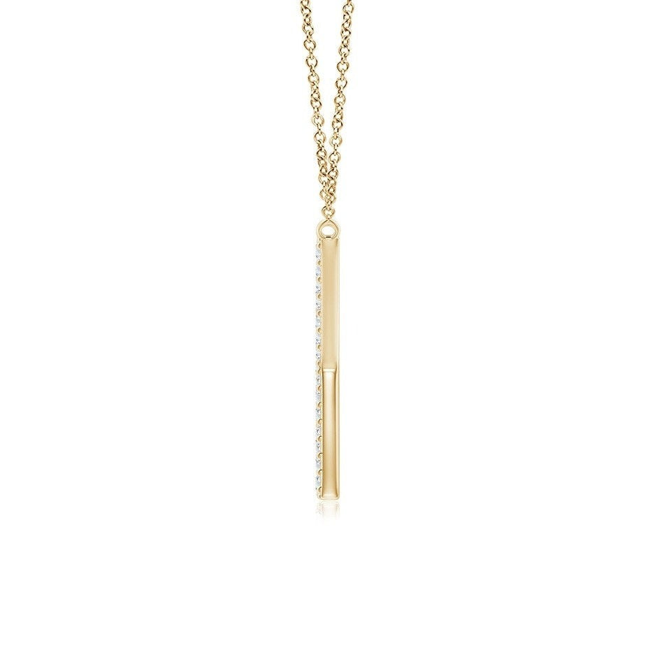 Pavé letter K lab grown diamond initial pendant in yellow gold