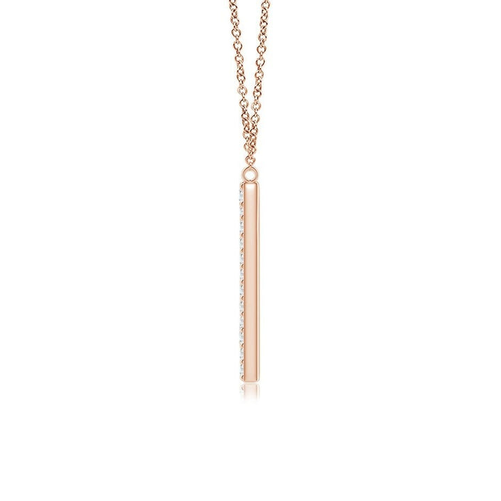 Moissanite Capital "M" Initial Necklaces Rose Gold