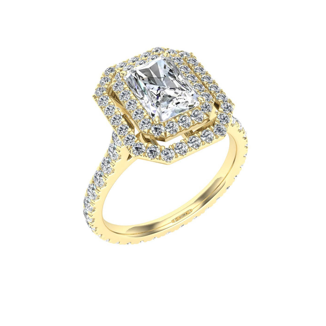 Muse Radiant Halo Moissanite Ring