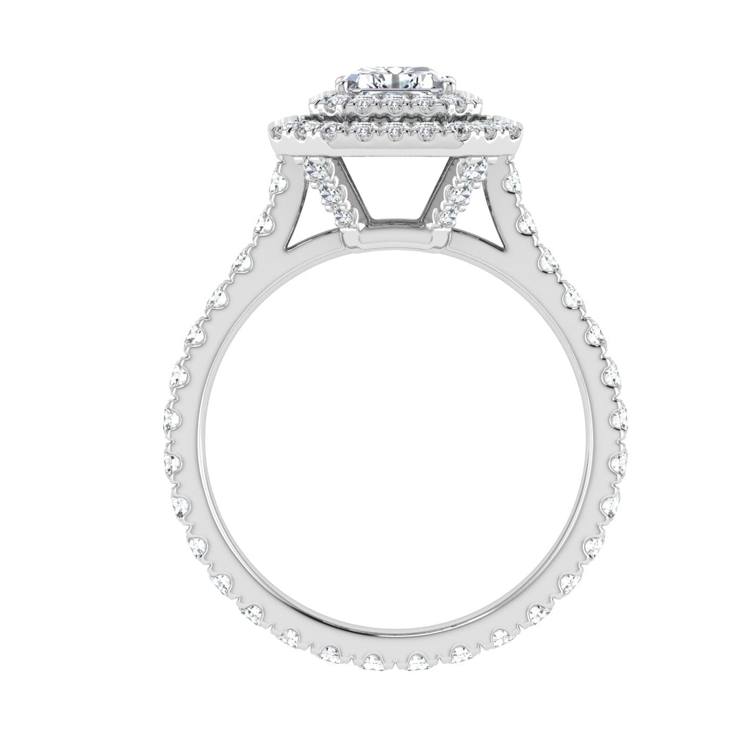 Muse Radiant Halo Moissanite Ring