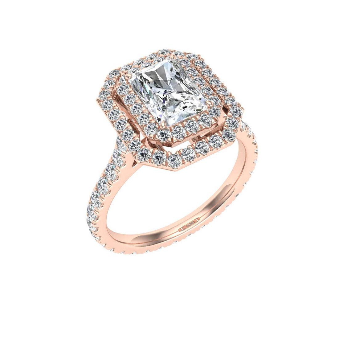 Muse Radiant Halo Moissanite Ring