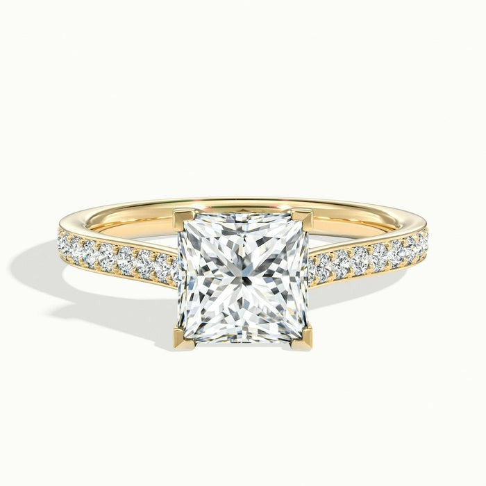 Mystic Princess Temple Pavé Moissanite Engagement Ring