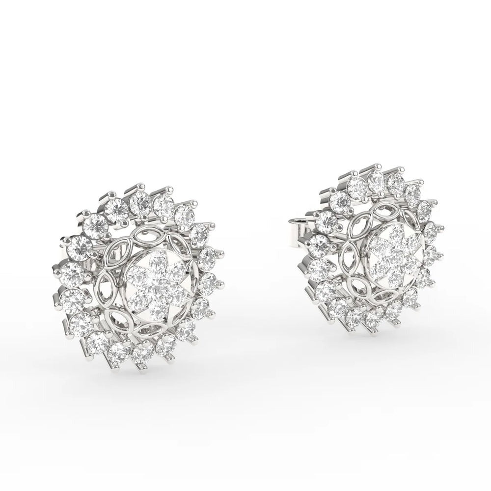 Mystic Lab Diamond Studs Earrings